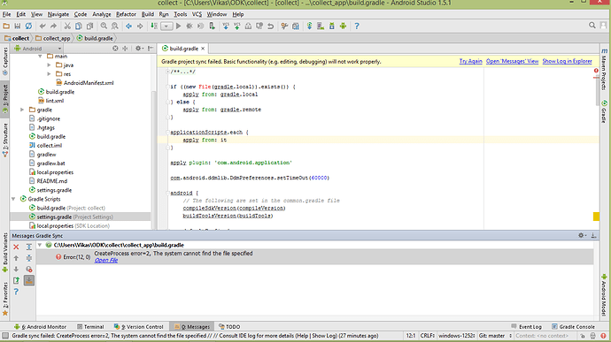 Step by step of opening ODK Collect in Android Studio - Development - ODK  Forum
