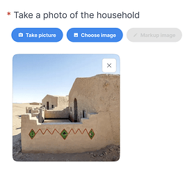 Upload image with markup button disabled